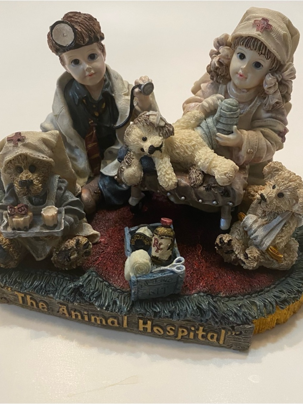 Vintage Yesterday’s Child Boyd’s Bears  Dollstone Animal Hospital Figurine, 1998